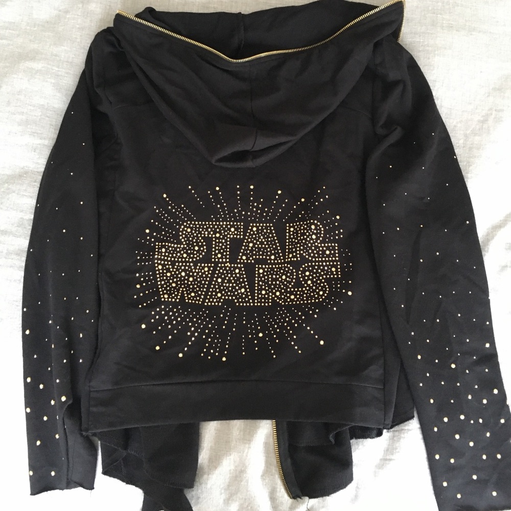 Sparkly Star Wars hooded open cardigan